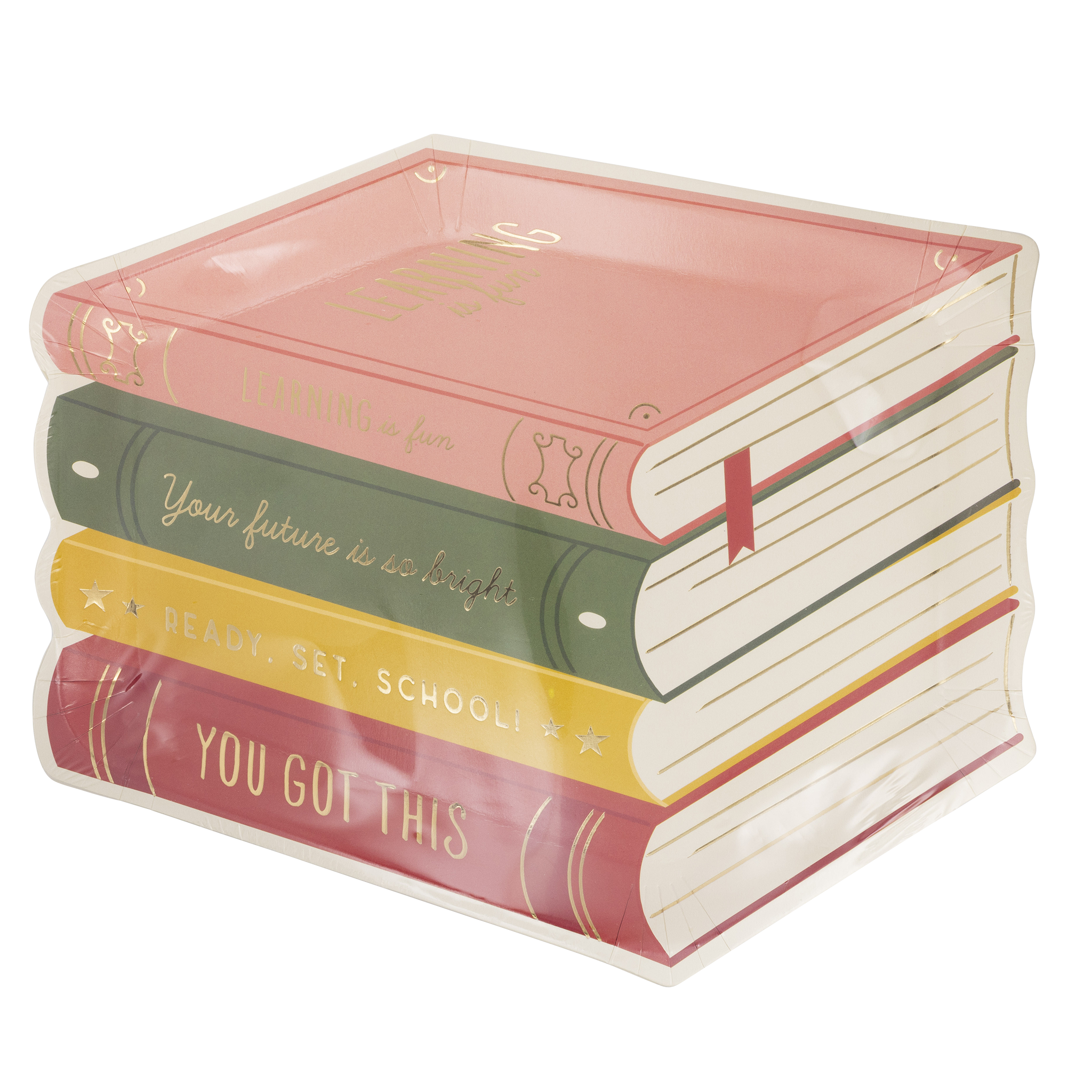 BTS1045 - Stack of Books Paper Plate