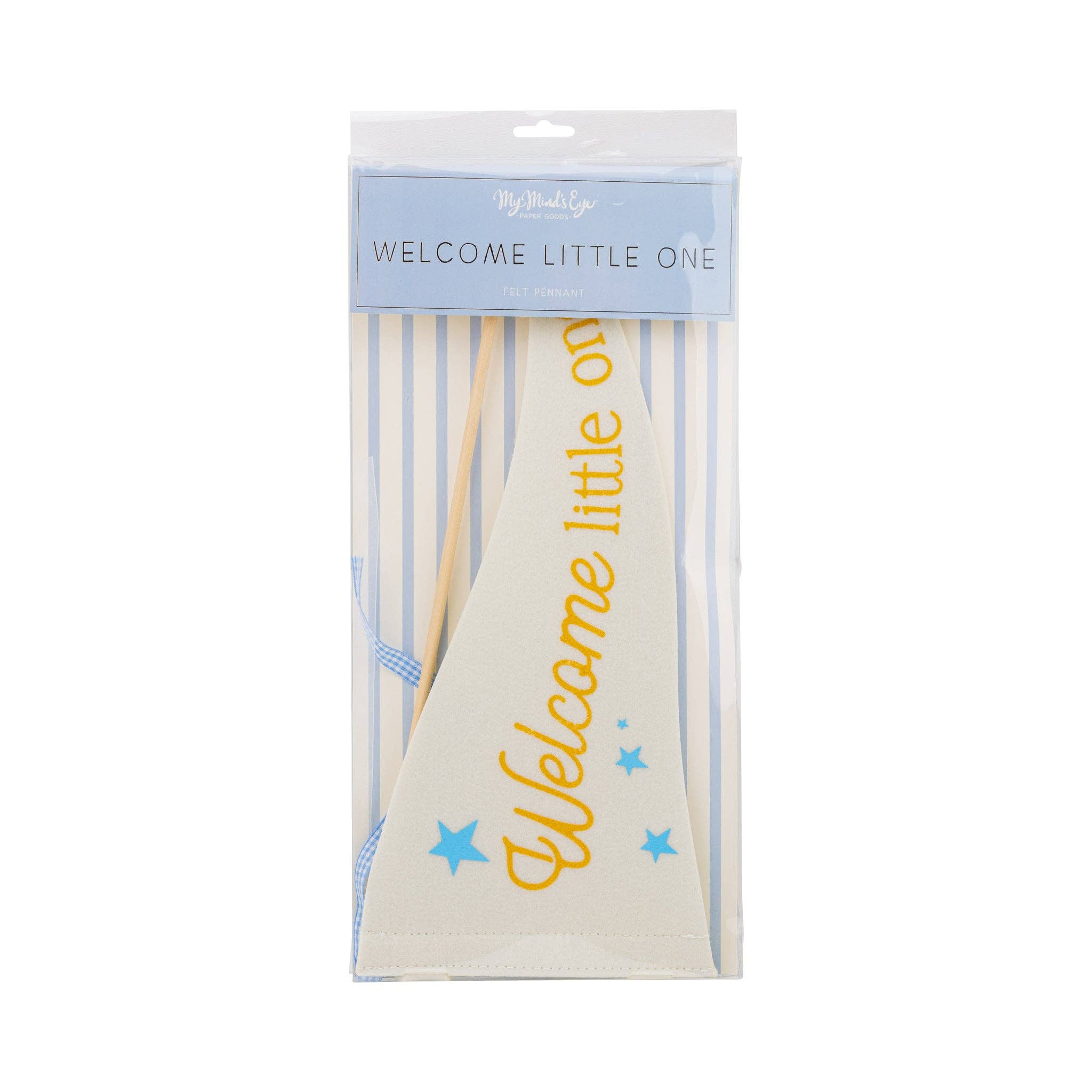 BAB1116 - Welcome Little One Blue Pennant
