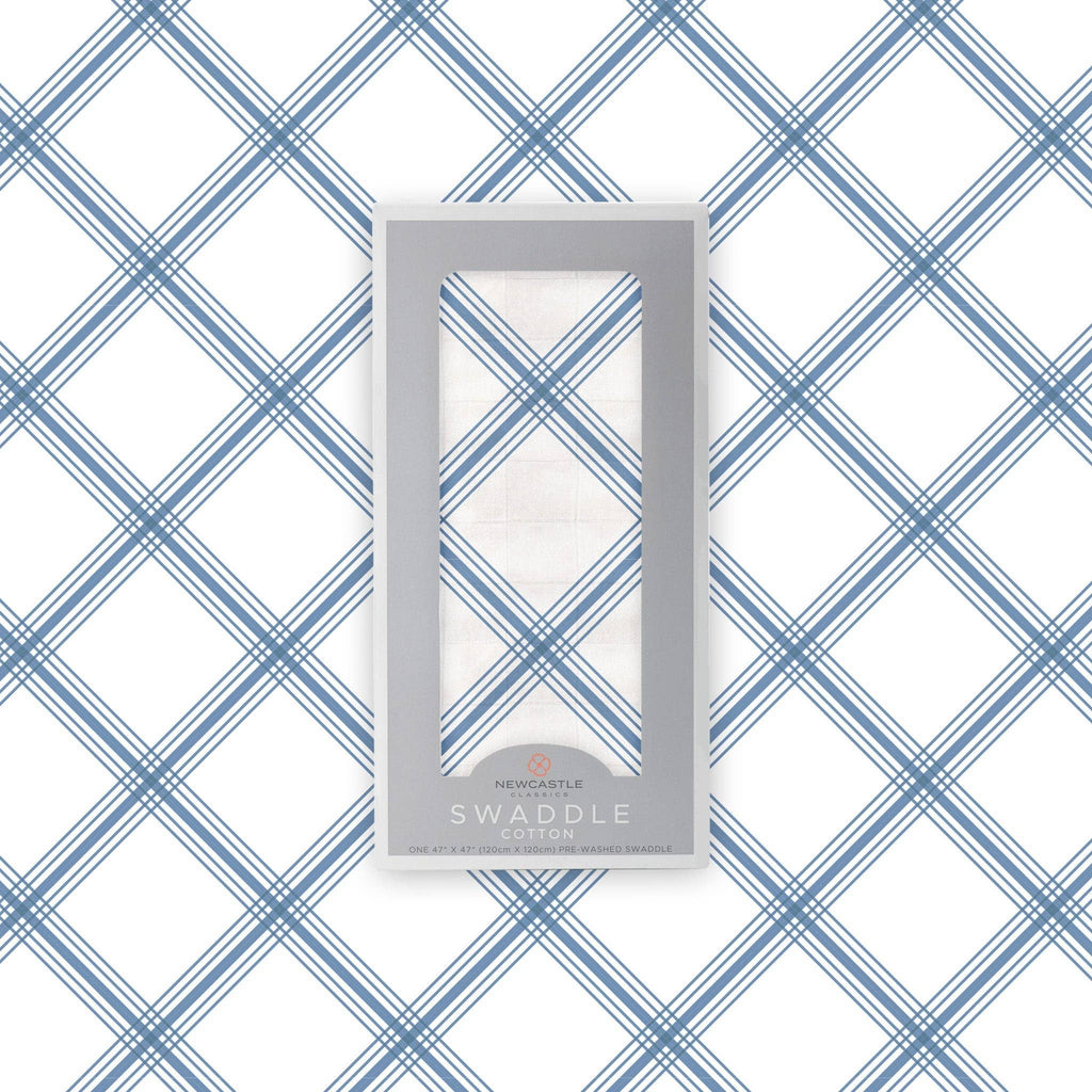 Blue Buffalo Check Plaid Swaddle