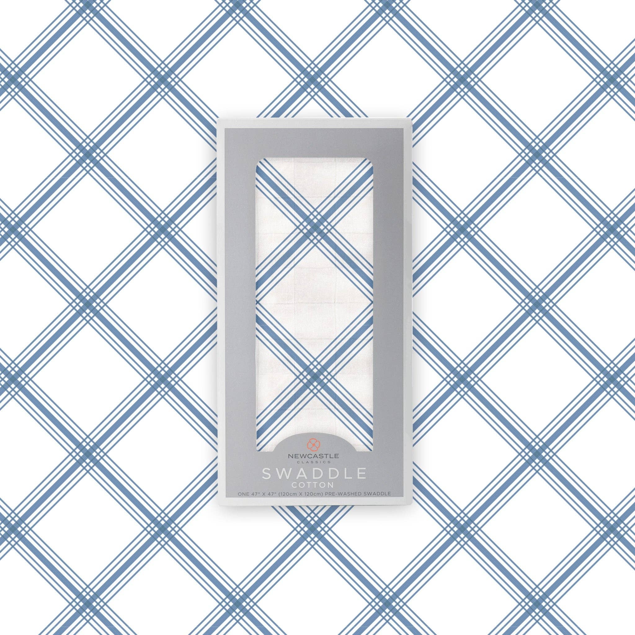 Blue Buffalo Check Plaid Swaddle
