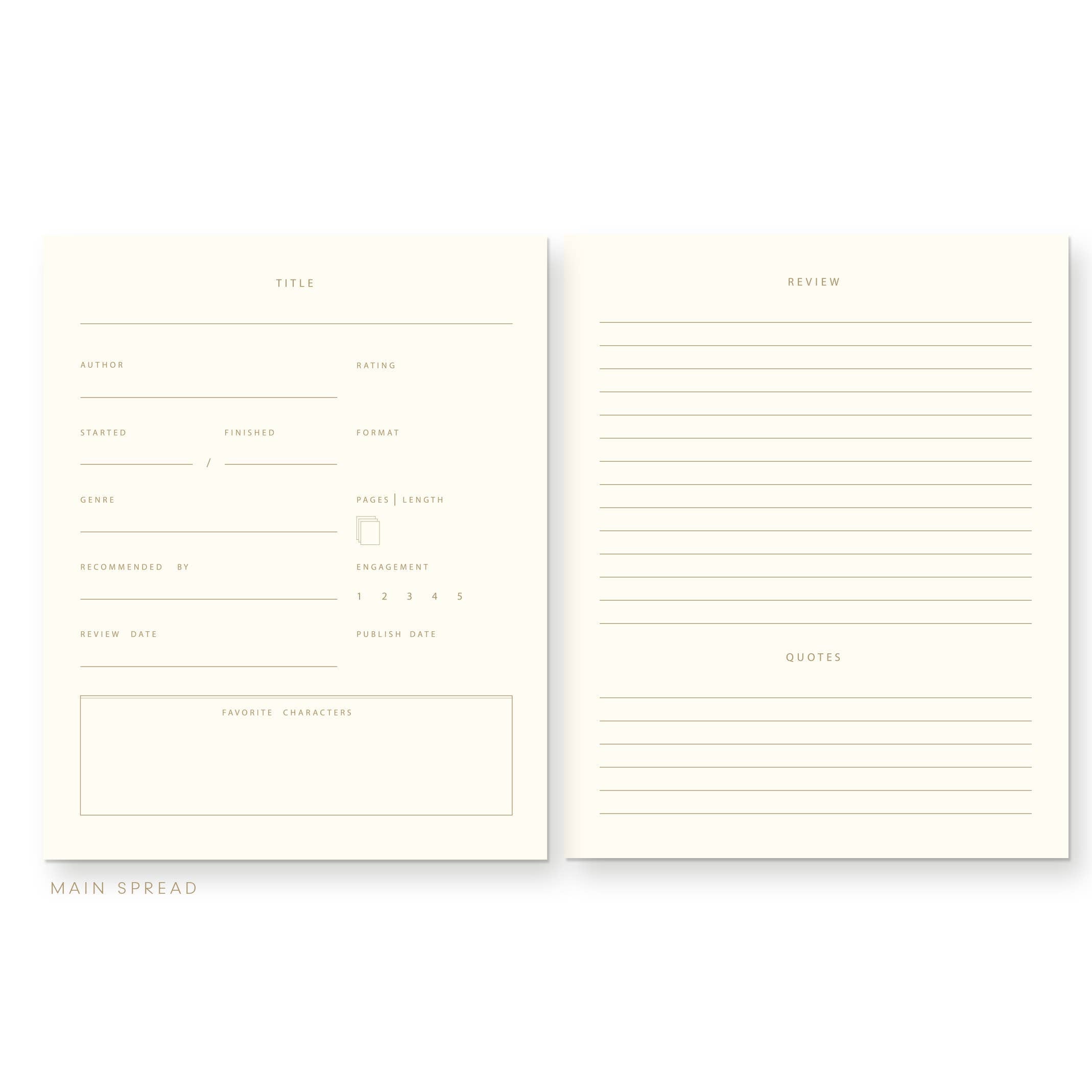 Read and Reviewed Book Log Reading Journal