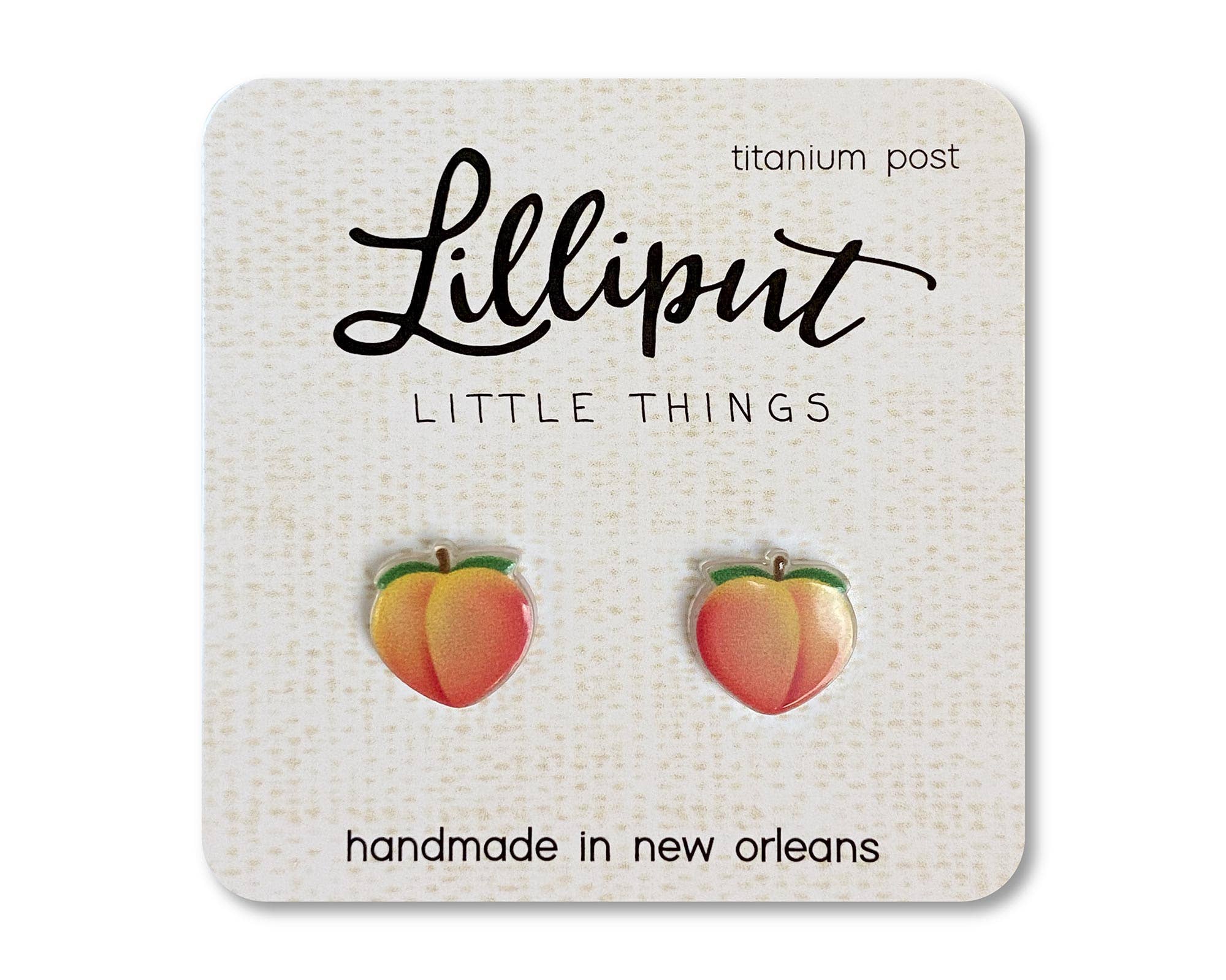 Peach Earrings // Fruit Earrings