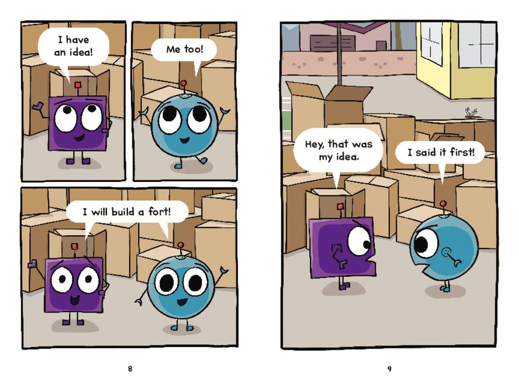 Friendbots: Blink and Block Build a Fort