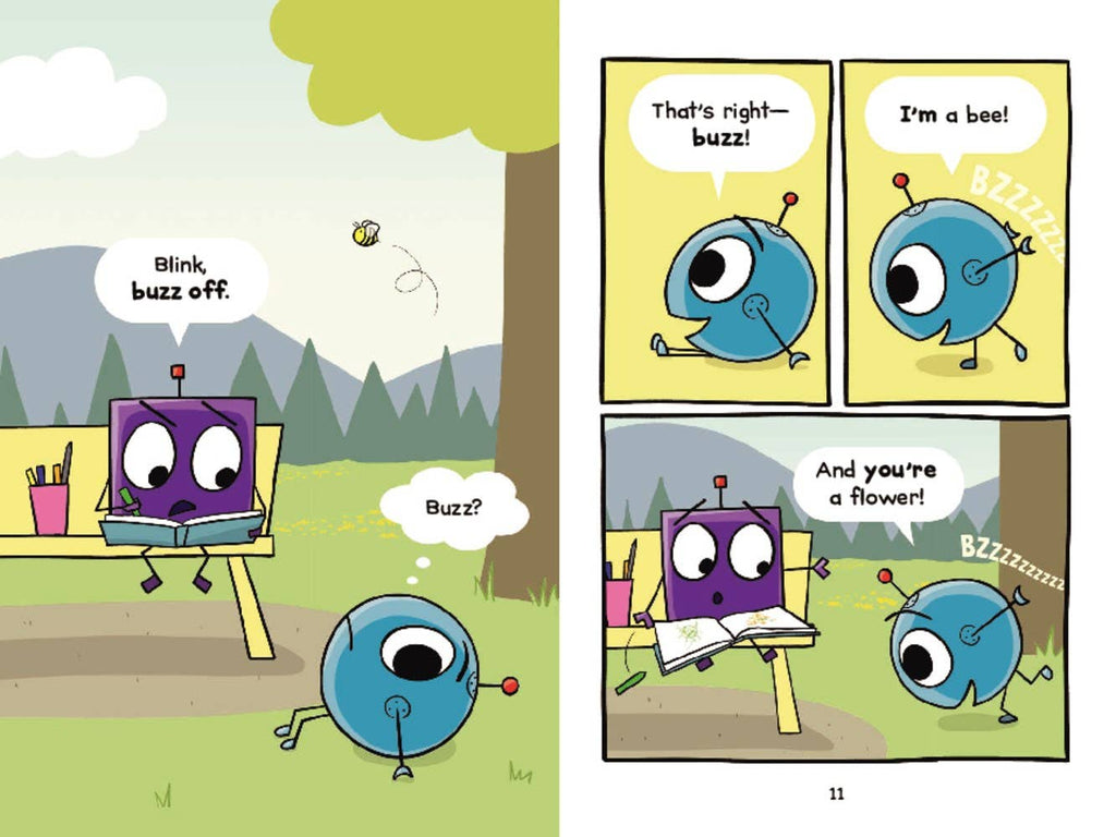 Friendbots: Blink and Block Bug Each Other