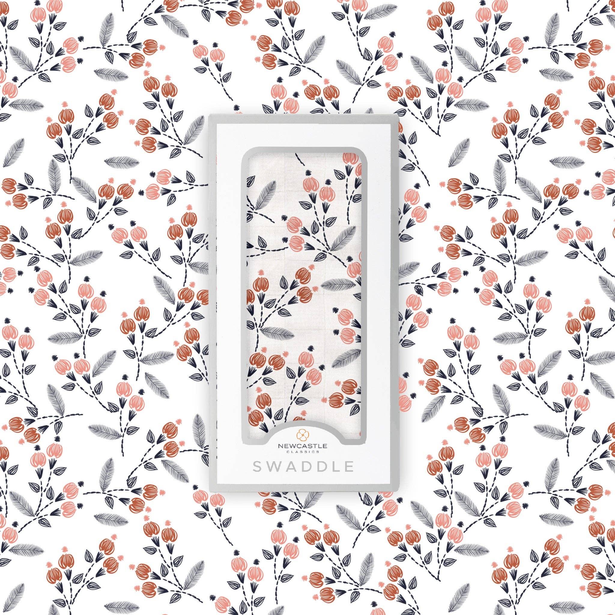 Dahlia Floral Bamboo Swaddle