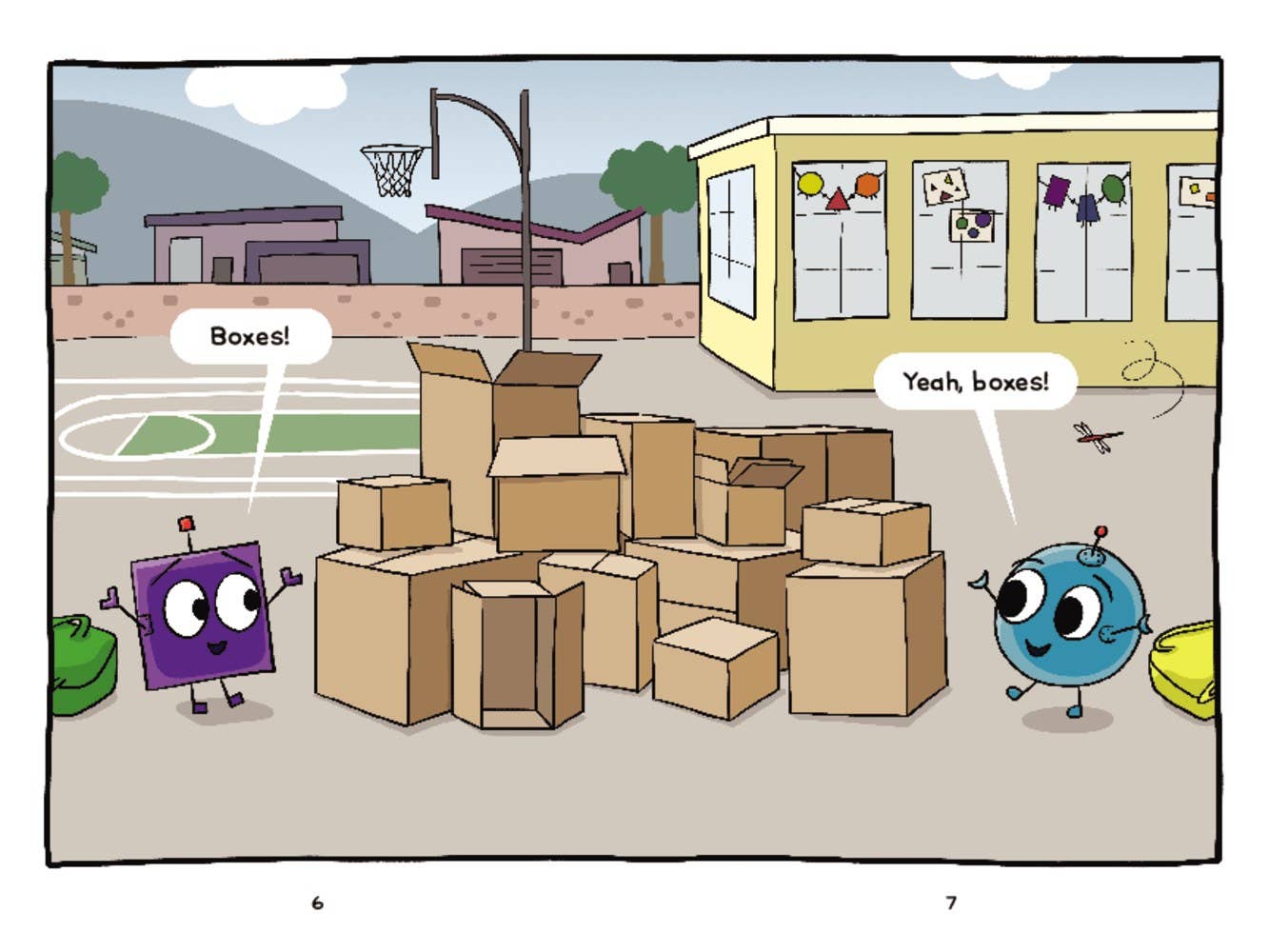 Friendbots: Blink and Block Build a Fort