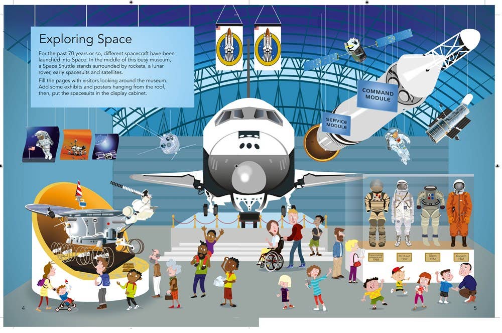 Space Sticker Book : Usborne