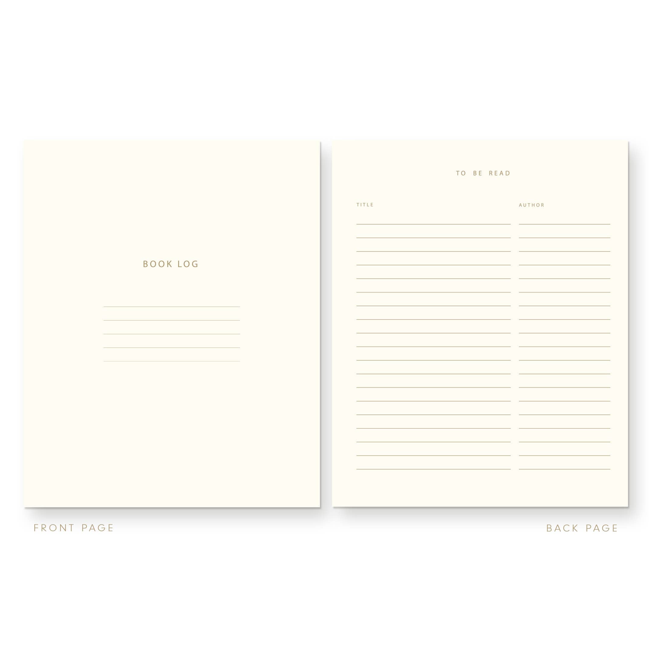 Read and Reviewed Book Log Reading Journal