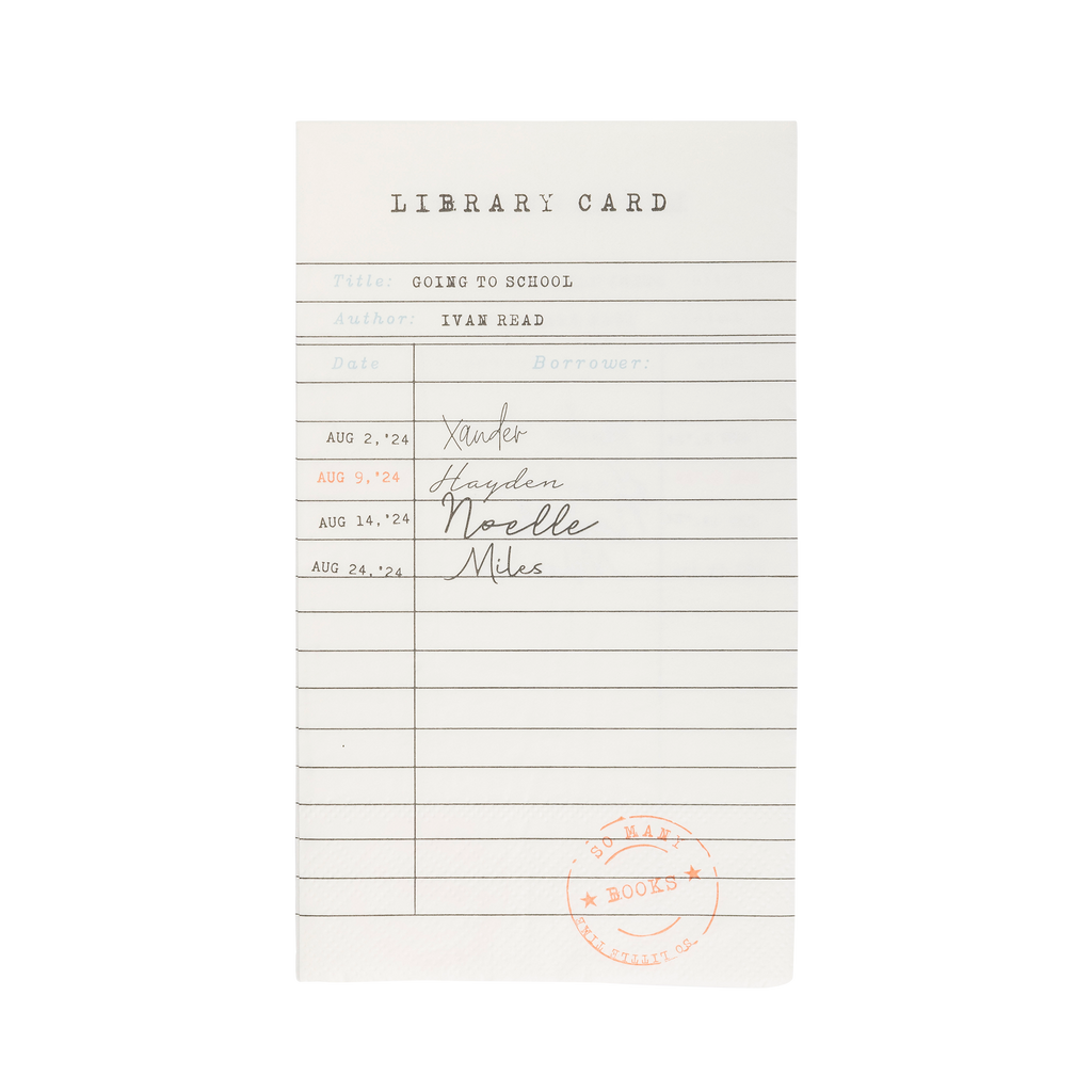 BTS1038 - Occasions By Shakira - Library Card Dinner Napkin